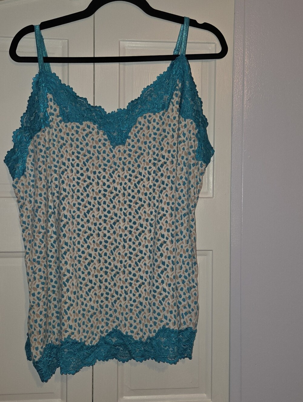 Lane Bryant Teal-Trimmed Printed Camisole